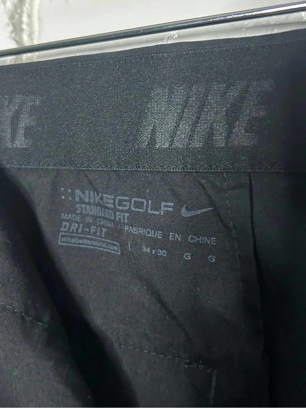 Nike Men's Black Golf Pants - Slim Straight 34x30